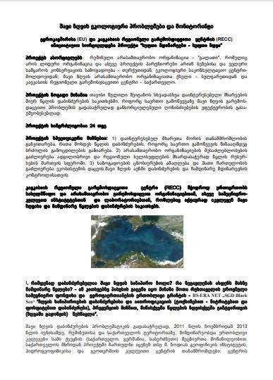 Black Sea Environmental Problems and Monitoring (Georgian version)